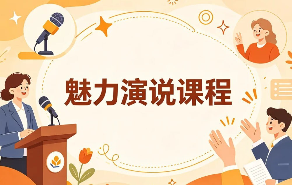资源《魅力演说课程，系统打造你的舞台感染力与影响力》的海报