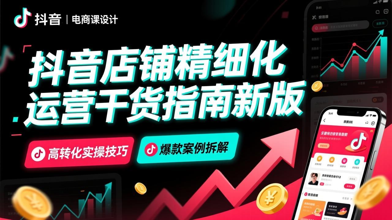 资源《抖音店铺精细化运营干货指南新版 ｜ 高转化实操技巧 ｜ 爆款案例拆解》的海报