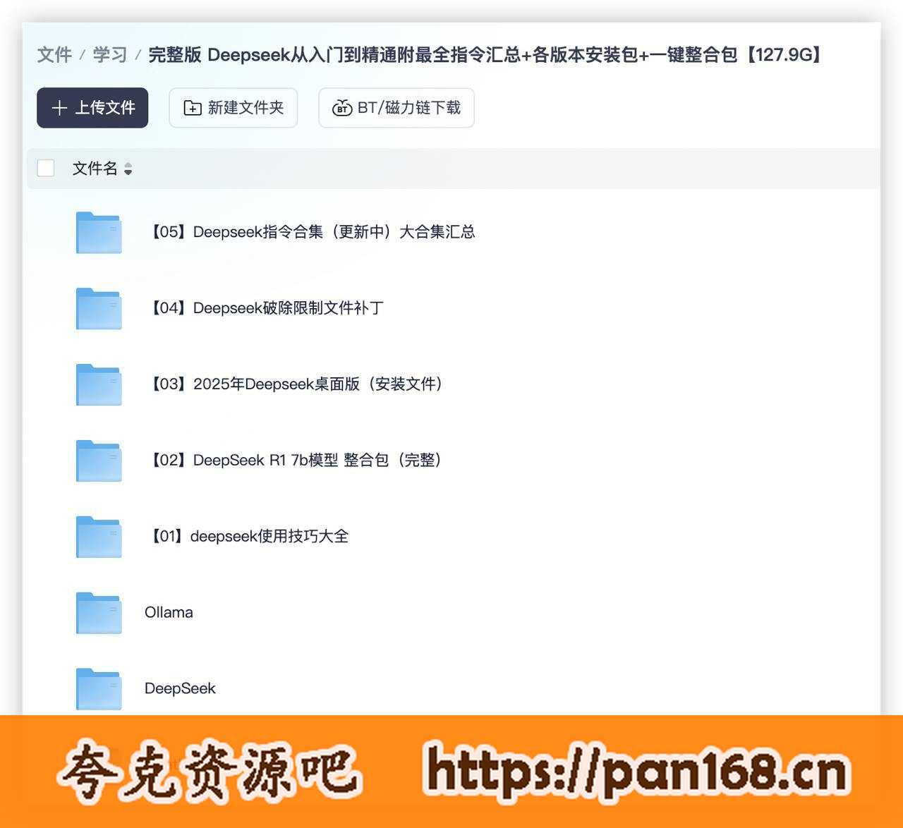 资源《Deepseek从入门到精通附最全指令汇总+各版本安装包+一键整合包》的海报