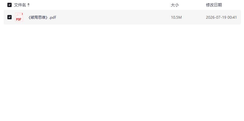 资源《破局思维：成为高手的认知进阶指南【学习资料】》的海报
