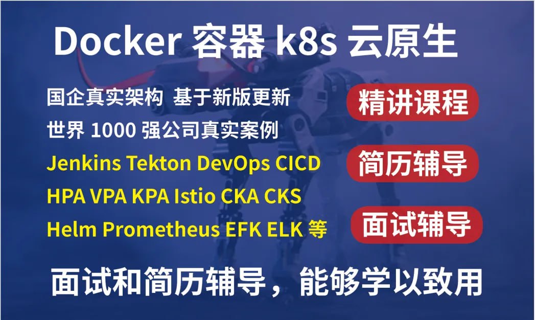 资源《kubernetes k8s+DevOps云原生全栈技术：基于世界1000强实战课程》的海报