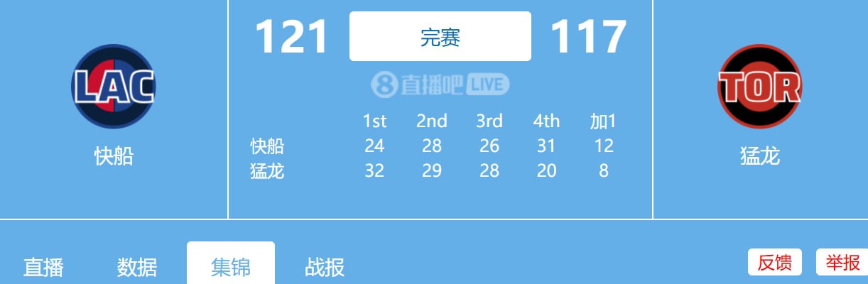 资源《1.17日 NBA常规赛 快船vs猛龙 全场比赛录像回放》的海报