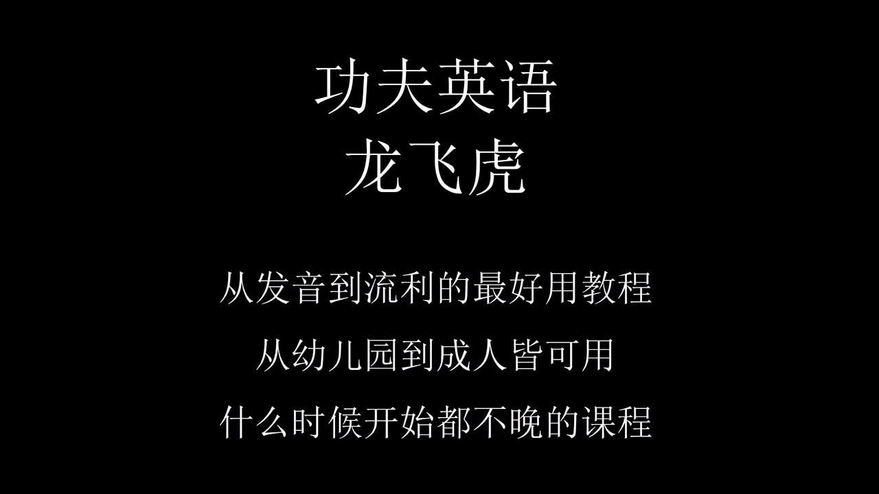 资源《龙飞虎先生《功夫英语》全套视频课程,零起点直达流利听说》的海报