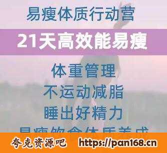 资源《升值计21天养成高效能易瘦体质行动营》的海报