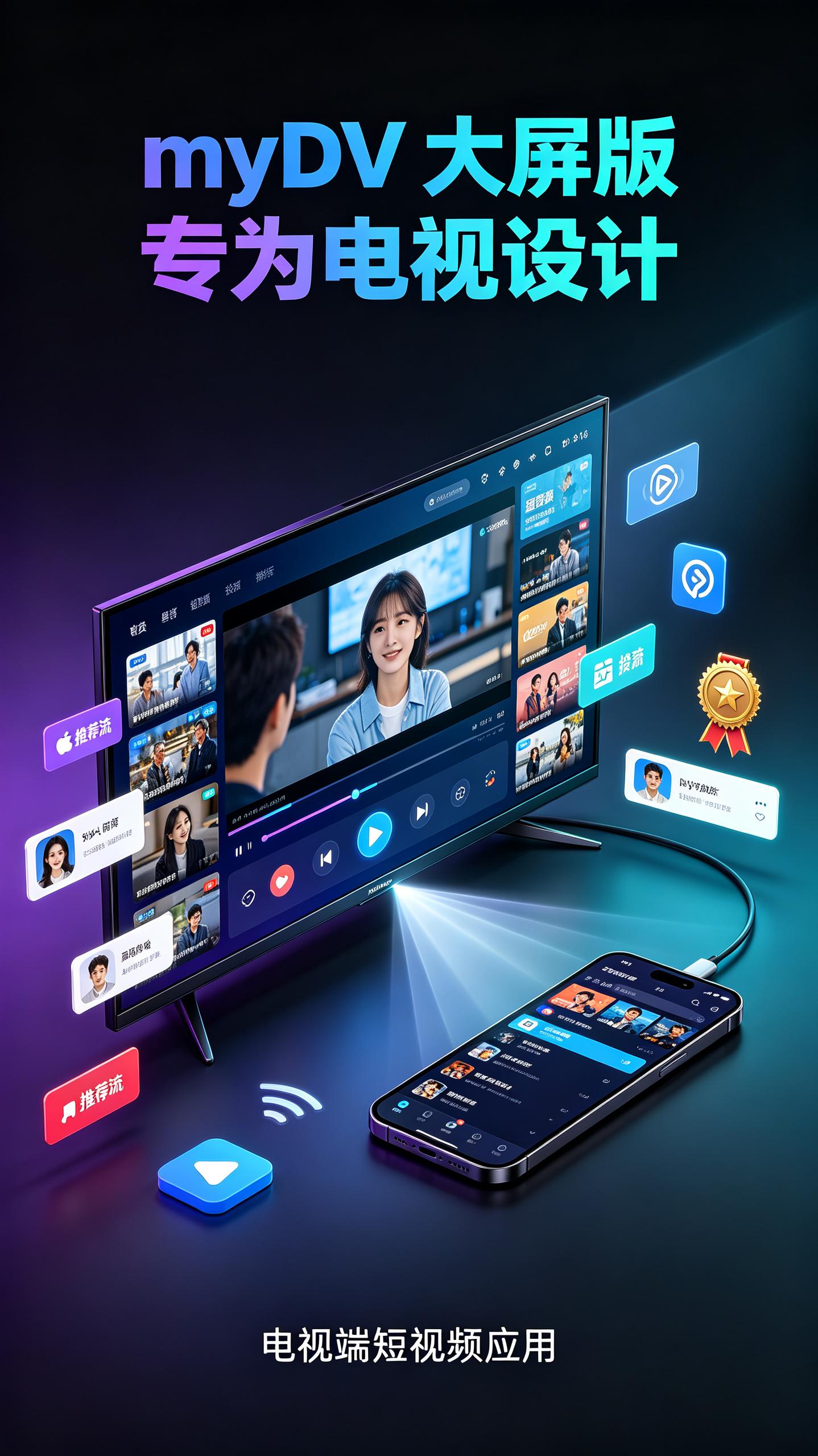 资源《myDV v1.4.27 第三方抖音，专为电视设计的大屏版》的海报