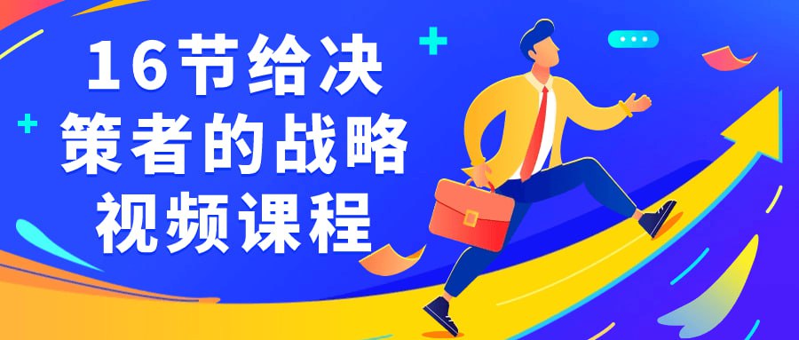 资源《16节给决策者的战略视频课程》的海报