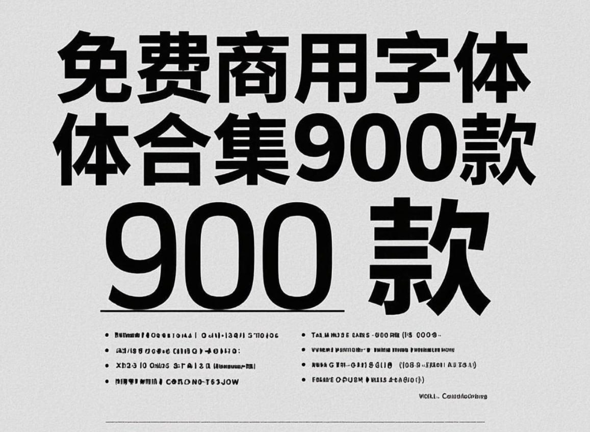 资源《【字体合集】900款免费商用字体大合集》的海报