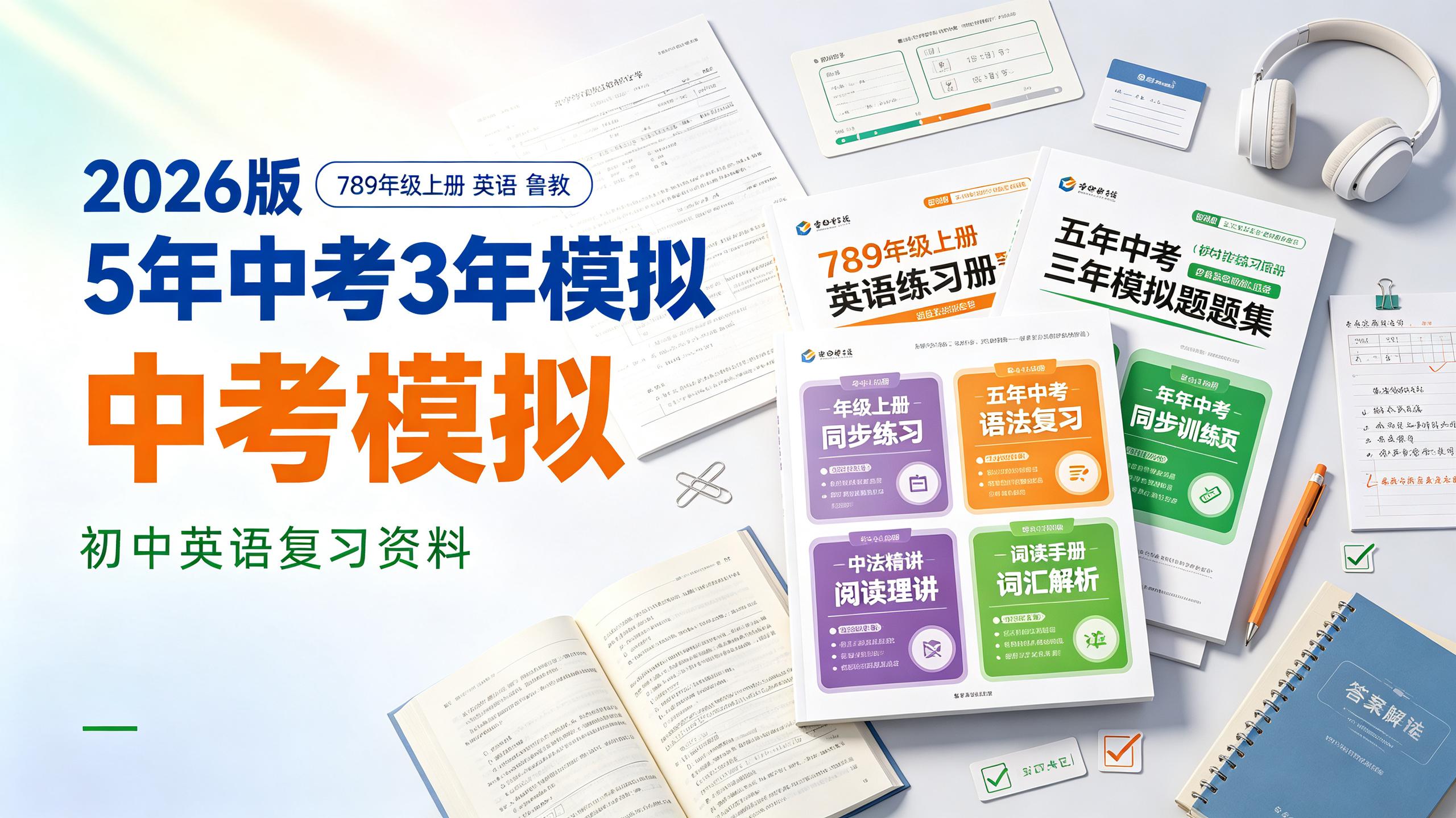 资源《2026版初中《5年中考3年模拟》789年级上册(英语)(鲁教)》的海报