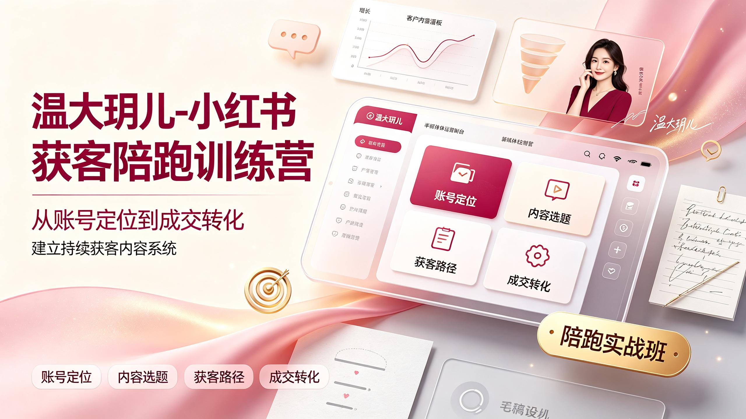 资源《温大玥儿-小红书获客陪跑训练营》的海报
