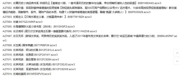 资源《《亚马逊原版电子书》上新 序号A27001--A27500 共500本[azw3]》的海报