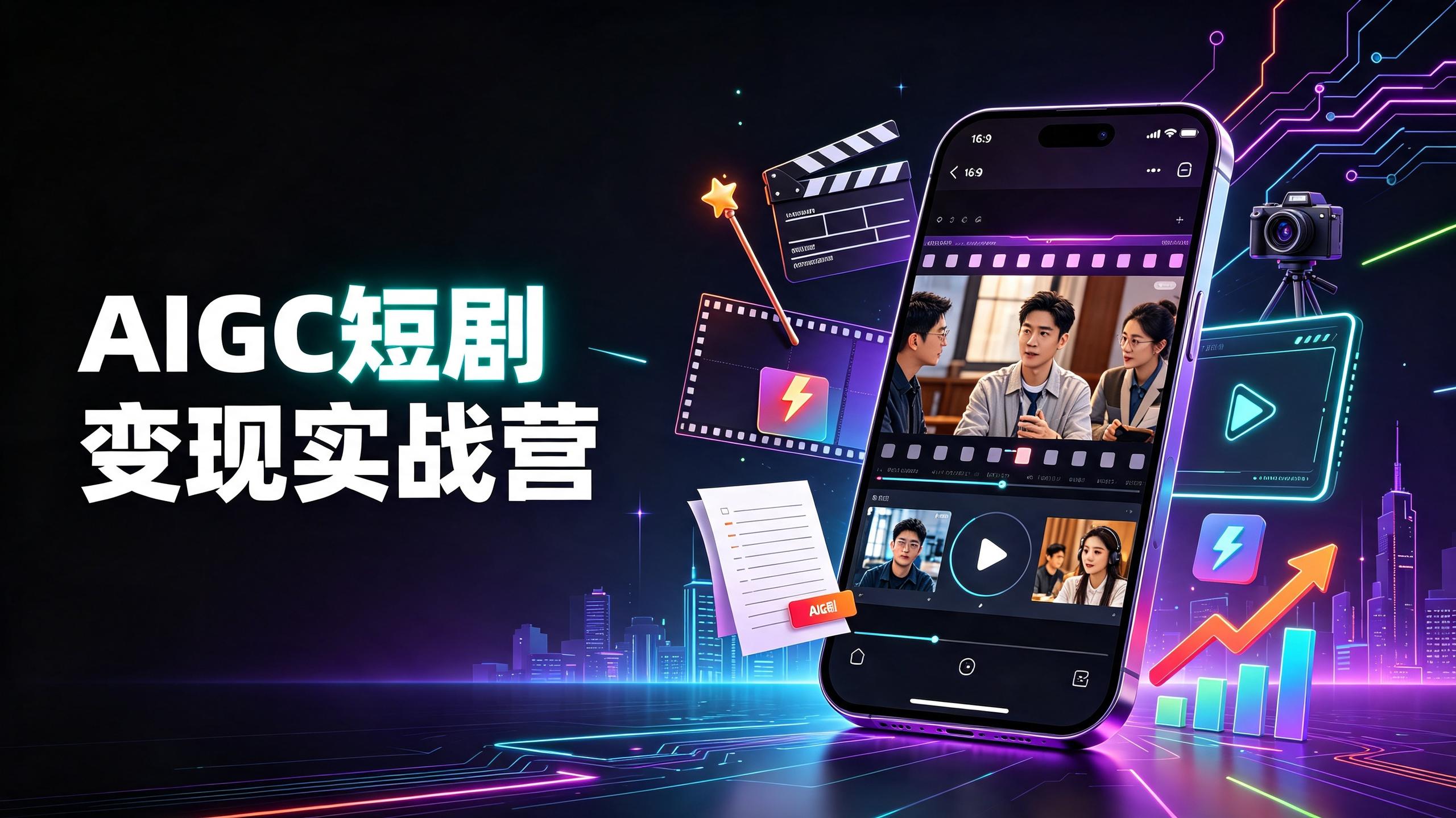 资源《AIGC短剧变现实战营｜AI创作｜短剧制作》的海报