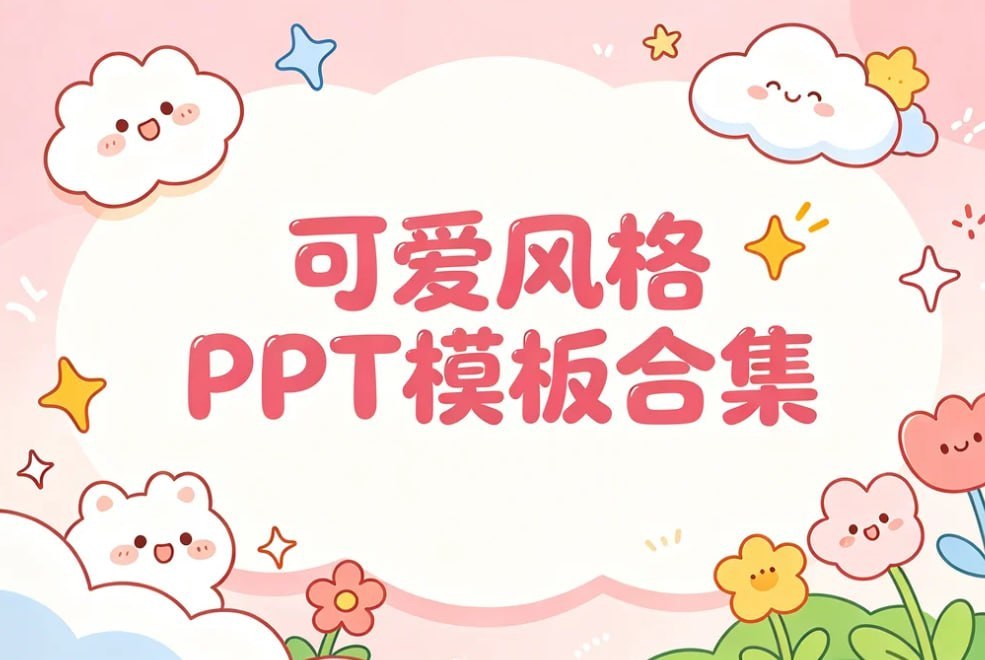 资源《可爱风格PPT模板合集，让课件汇报一秒变活泼》的海报
