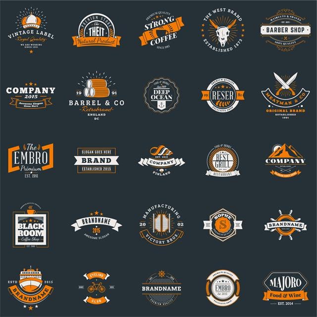 资源《1000款复古徽章LOGO源文件》的海报
