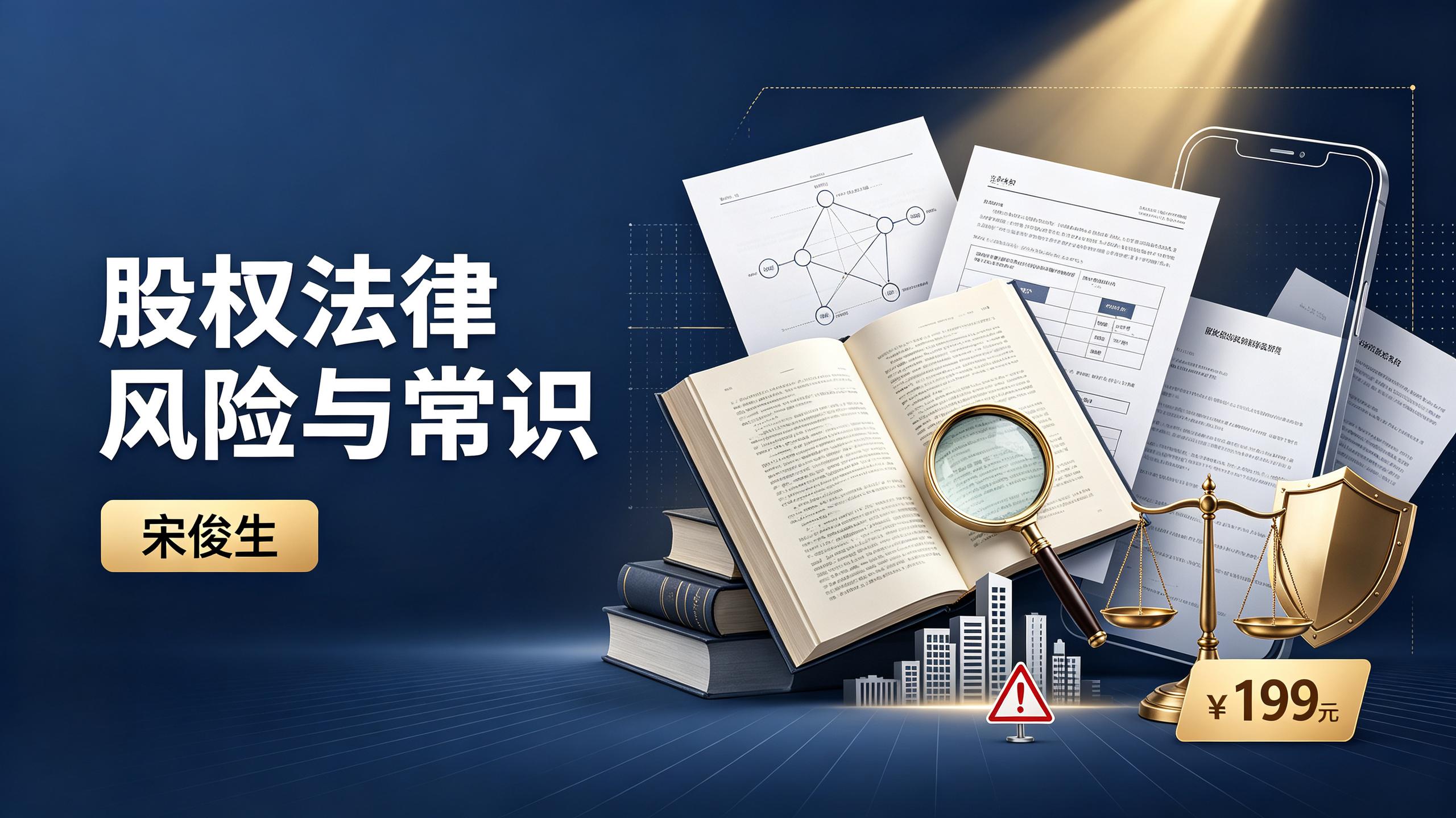 资源《宋俊生：《股权法律风险与常识》 抖音同款199元》的海报