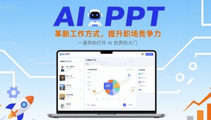 资源《AI+PPT：革新工作方式，提升职场竞争力，一课带你打开 AI 世界的大门》的海报