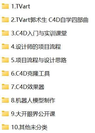 资源《TVart C4D相关课程及公开课等》的海报