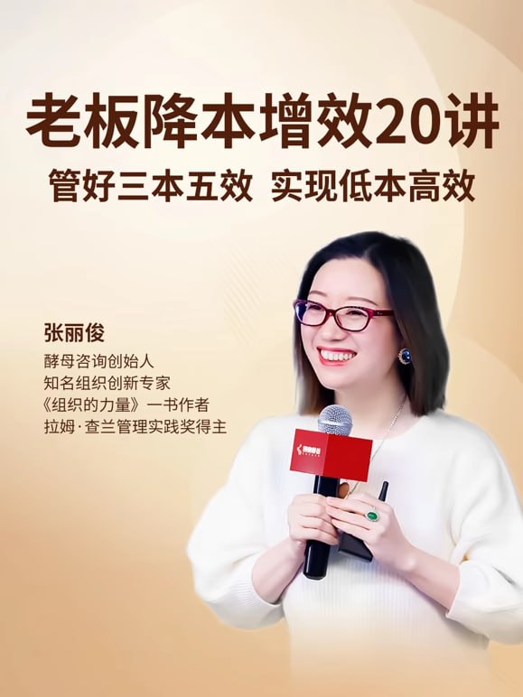 资源《张丽俊cherry-老板降本增效20讲》的海报