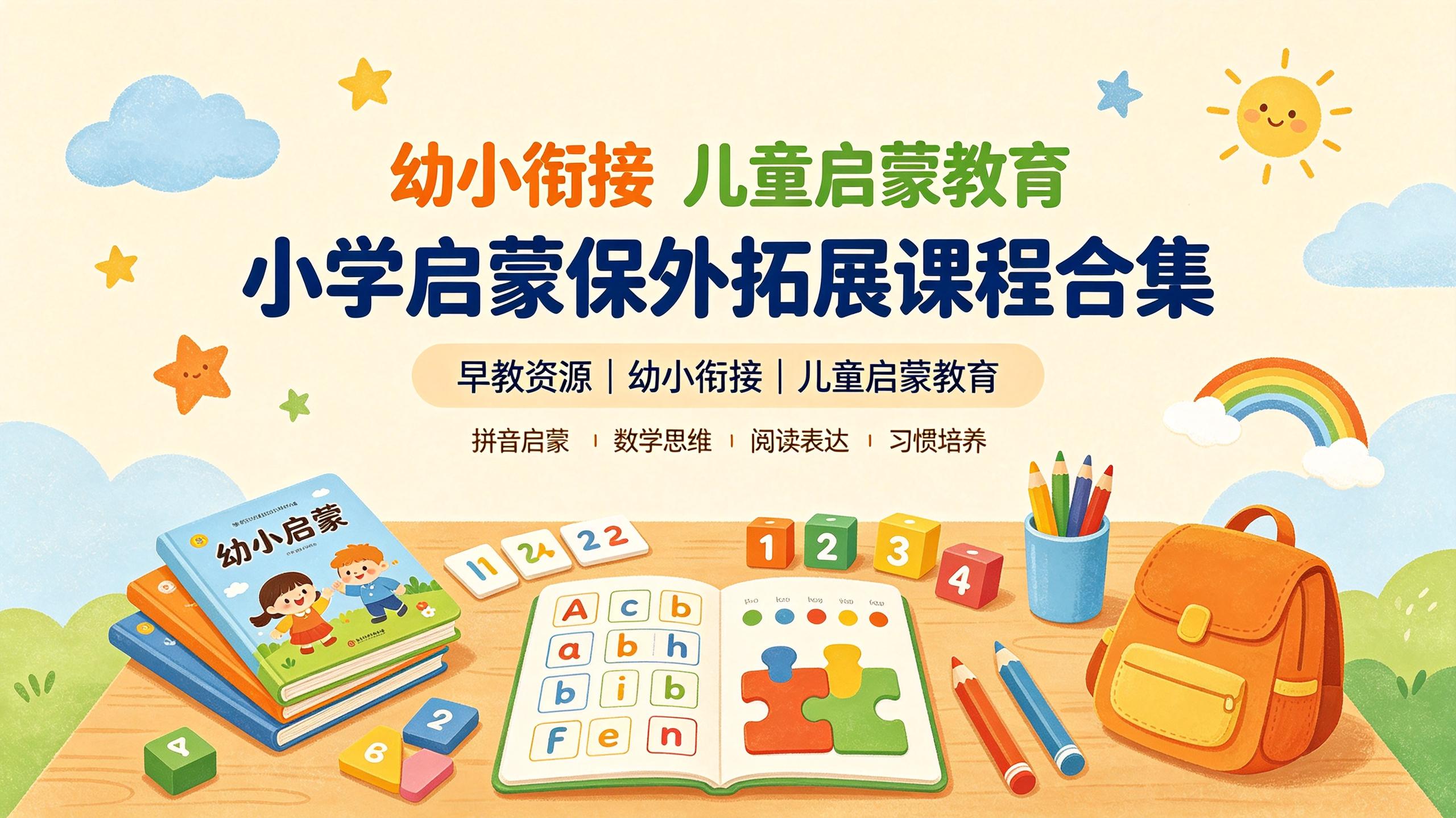 资源《【小学启蒙保外拓展课程合集】｜早教资源｜幼小衔接｜儿童启蒙教育》的海报