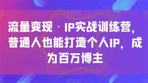 资源《流量变现·IP实战训练营》的海报