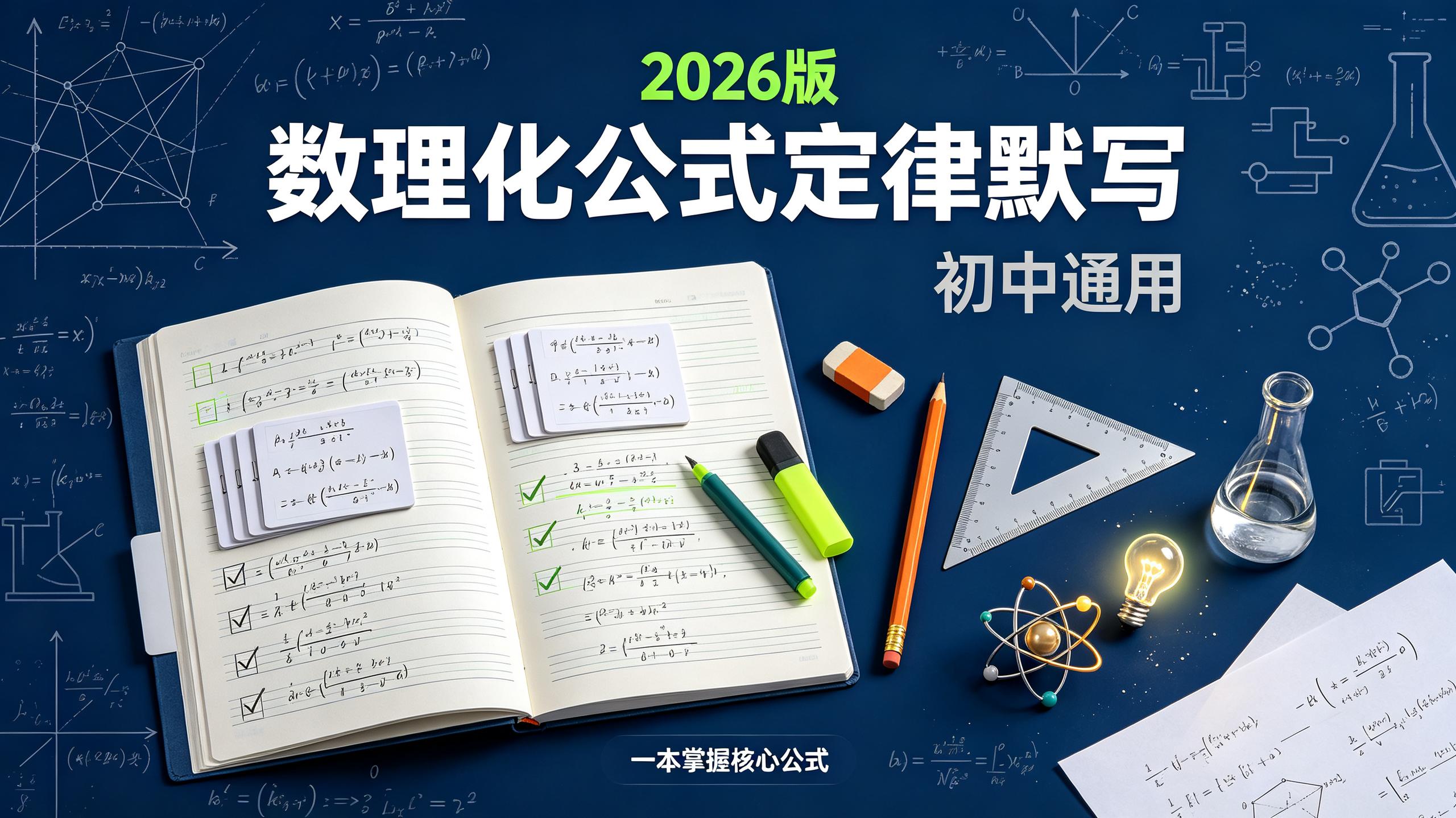资源《2026版《一本初中数理化公式定律默写》》的海报