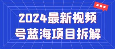 资源《2024最新视频号蓝海项目拆解》的海报