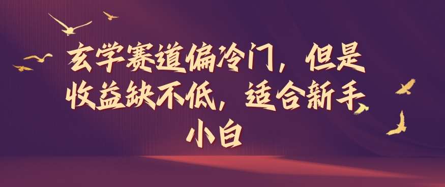 资源《玄学赛道偏冷门，但是收益缺不低，适合新手小白【揭秘】》的海报