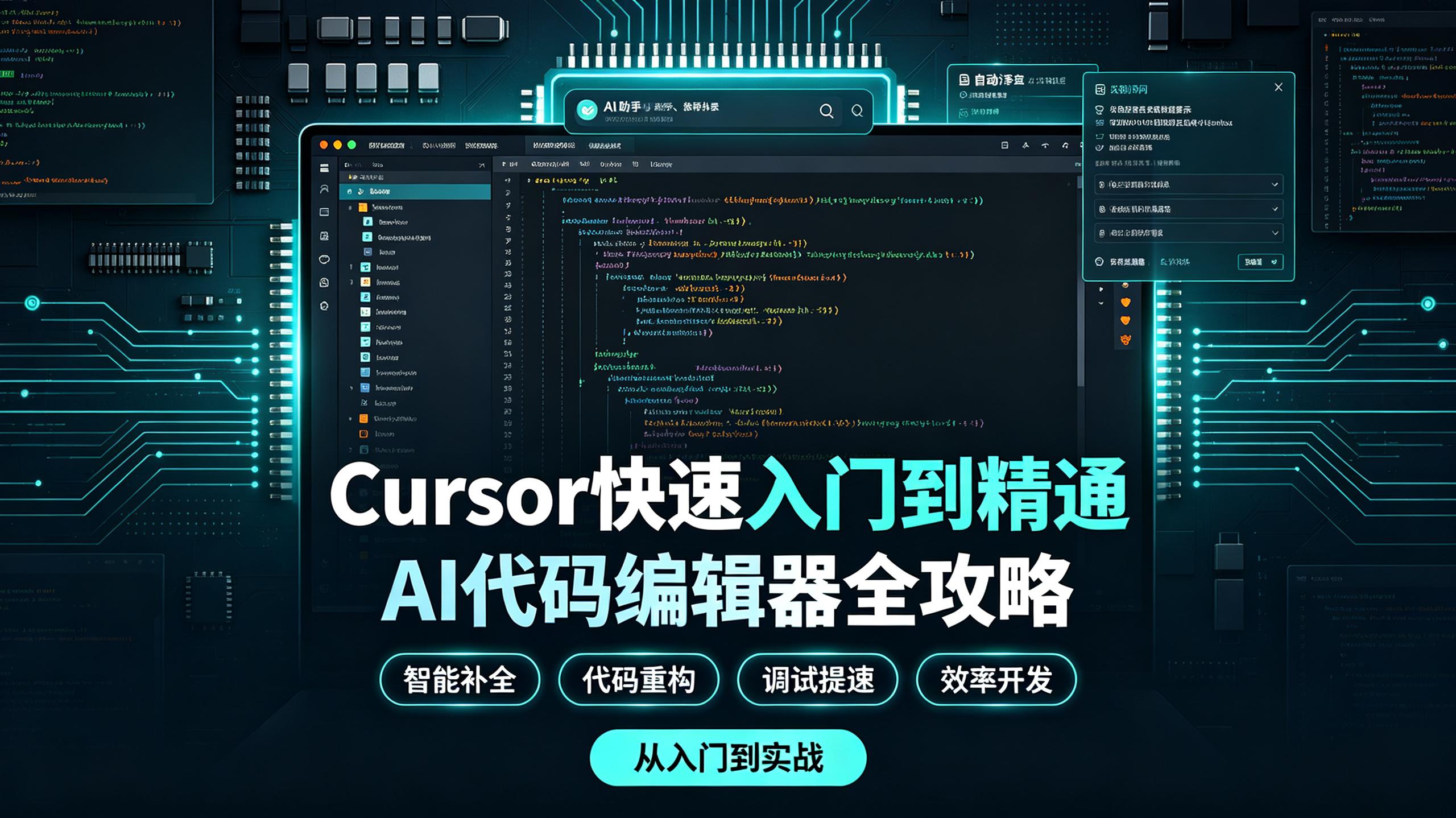 资源《Cursor快速入门到精通，AI代码编辑器全攻略》的海报