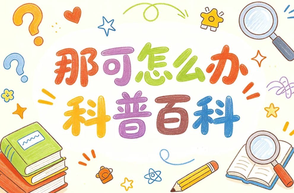 资源《那可怎么办科普百科，用趣味问答满足孩子好奇心》的海报
