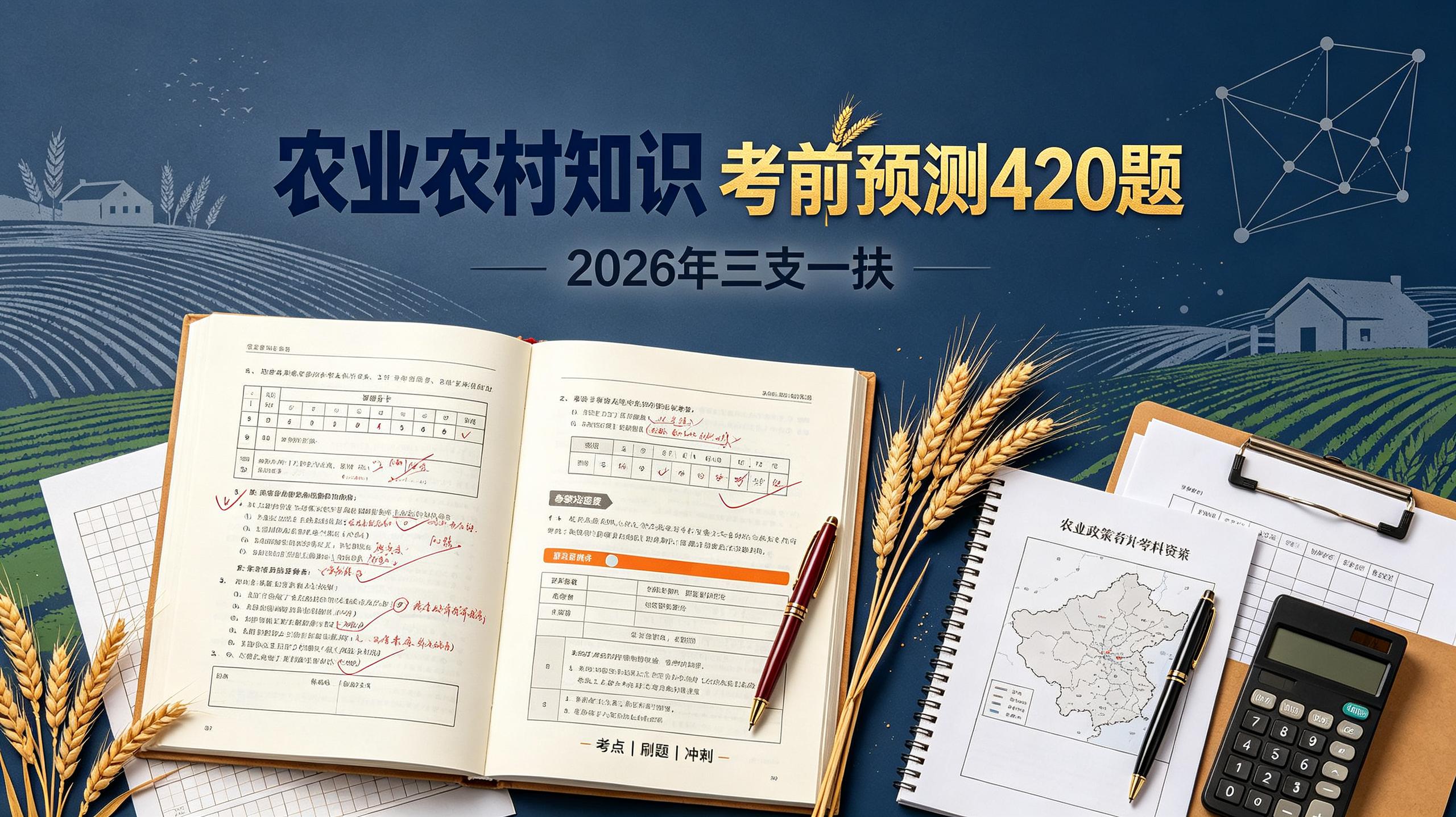 资源《2026年三支一扶农业农村知识考前预测420题》的海报