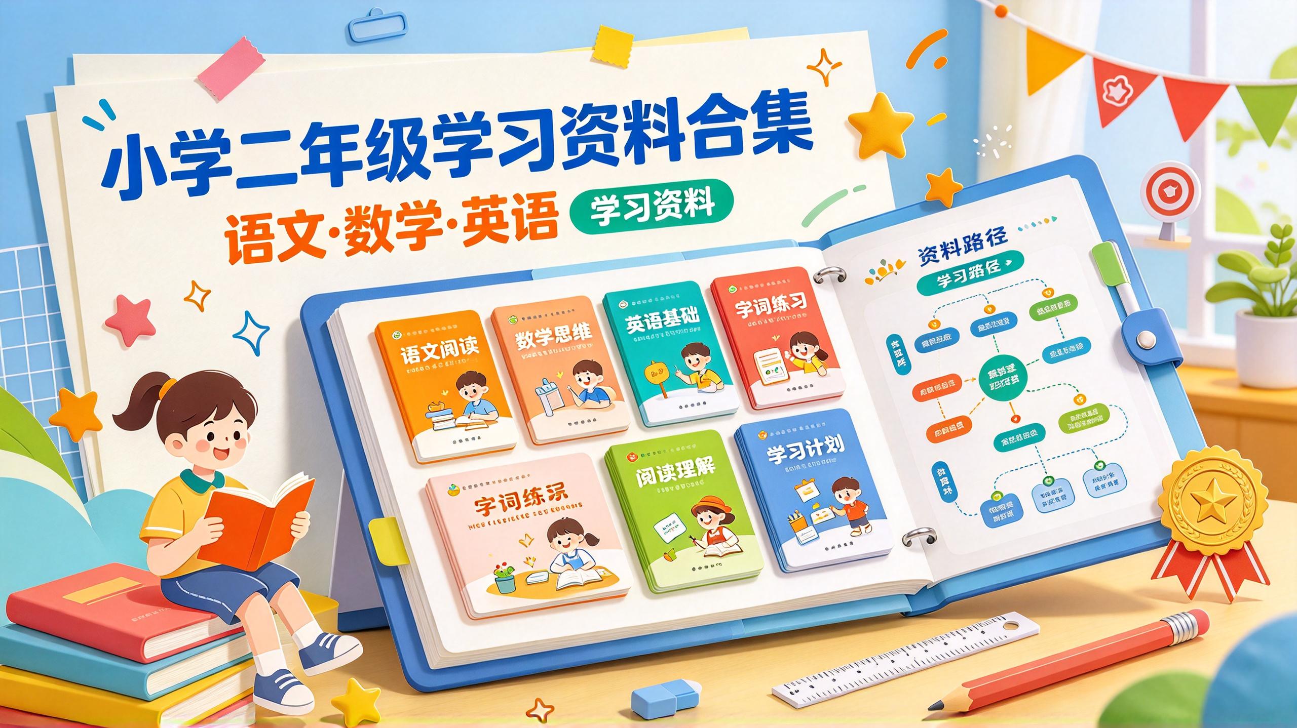 资源《小红书+抖音爆款，小学二年级学习资料合集》的海报