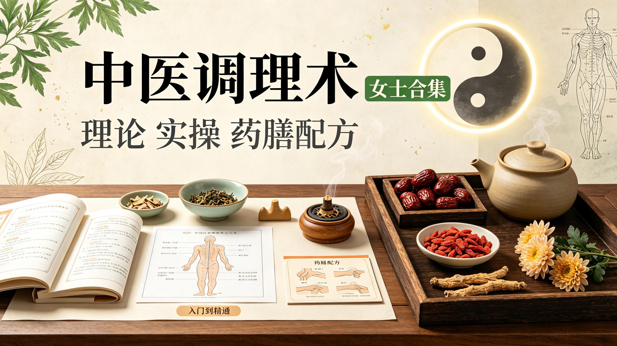 资源《中医调理术(女士合集)理论讲解实操手法药膳配方讲解入门到精通》的海报