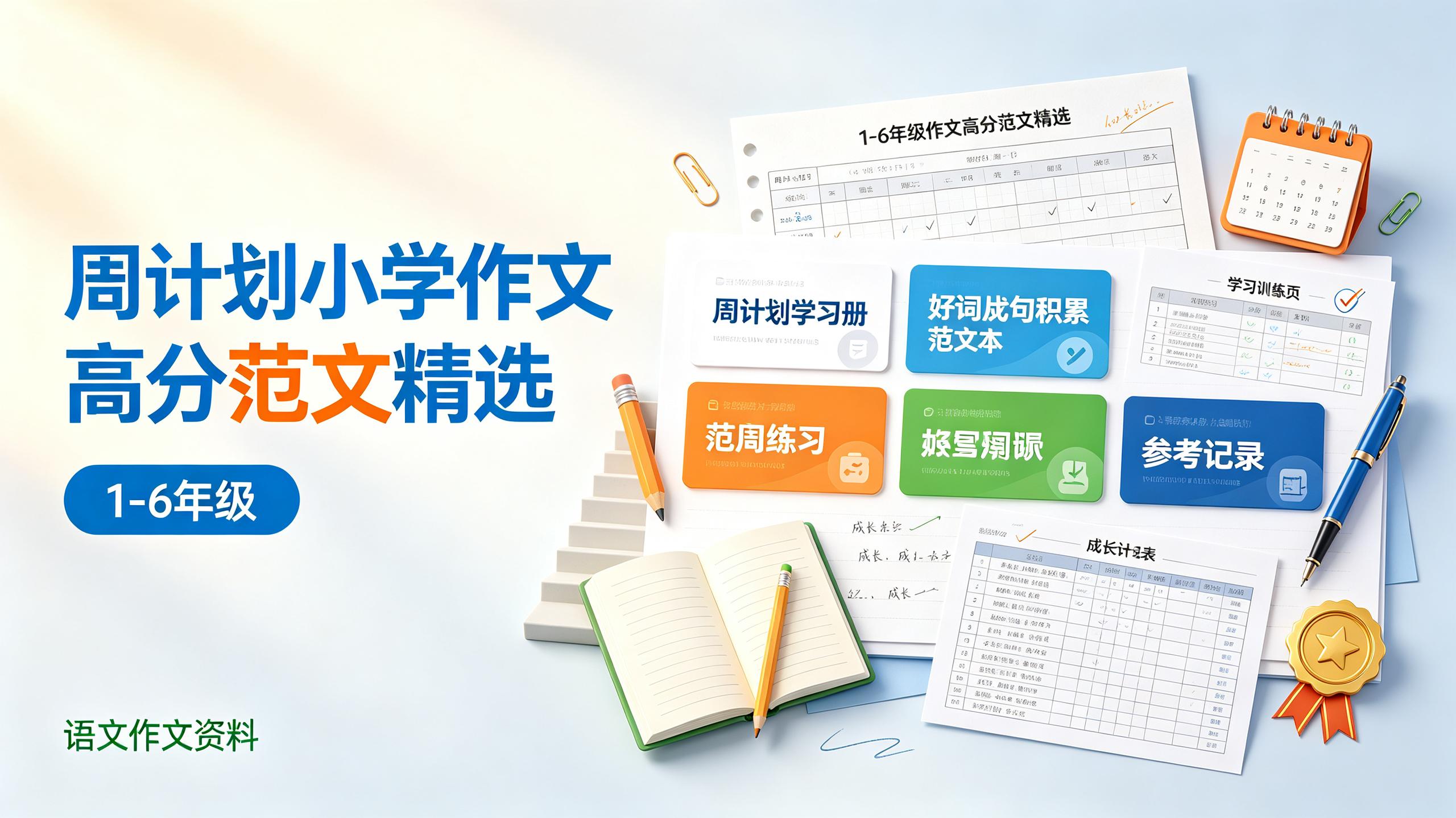 资源《语文(1-6)年级《周计划小学作文高分范文精选》》的海报