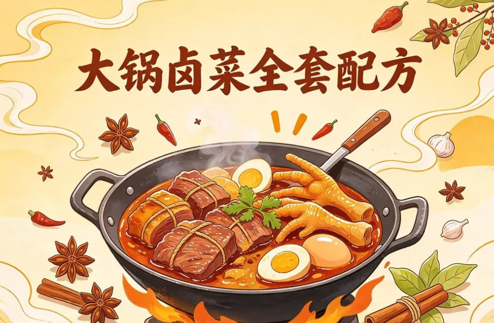 资源《大锅卤菜全套配方，从卤水调制到开店全流程》的海报