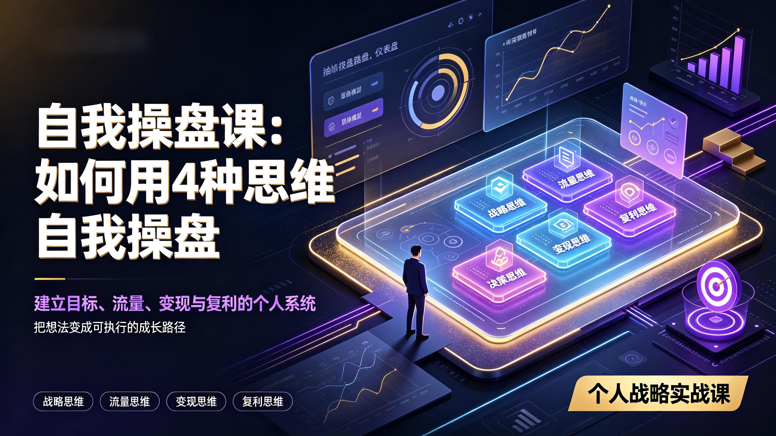 资源《自我操盘课：如何用经政军哲4种思维自我操盘》的海报