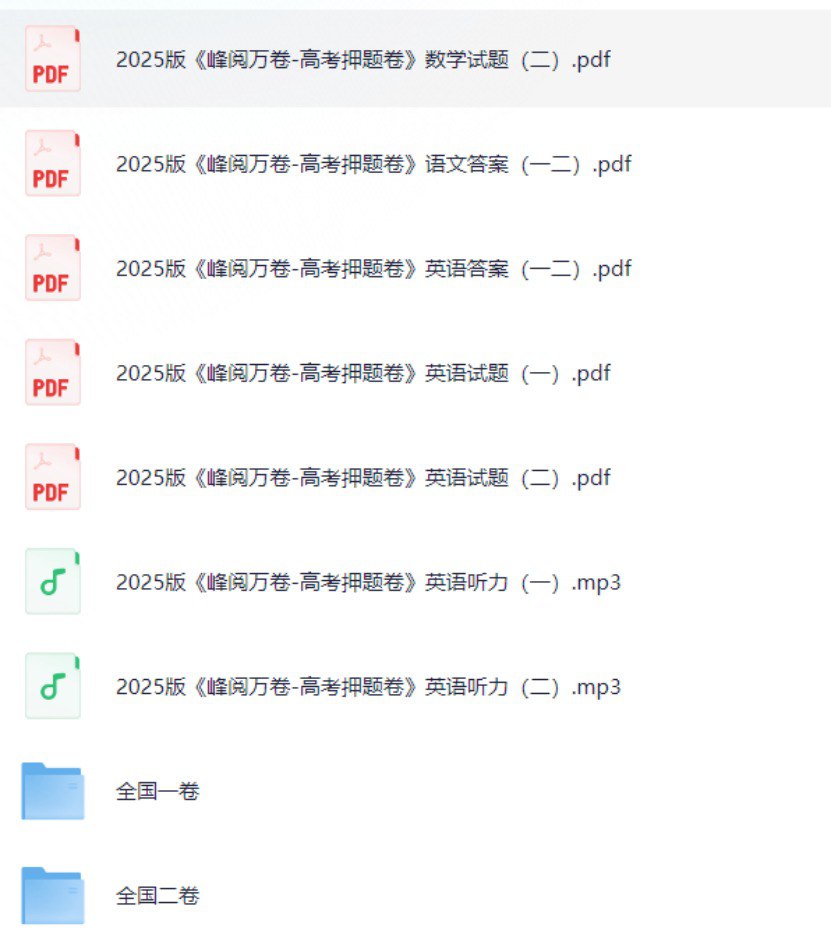 资源《【高考押题卷】2025张雪峰高考预测卷新高考押题卷》的海报