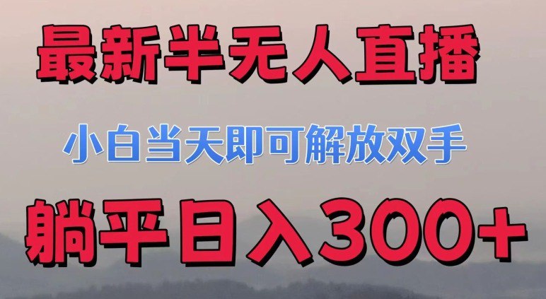 资源《最新半无人直播小游戏，小白当天即可解放双手，操作简单，人群广，流量大，可多机操作》的海报