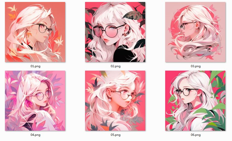 资源《粉色系插图风女生头像》的海报