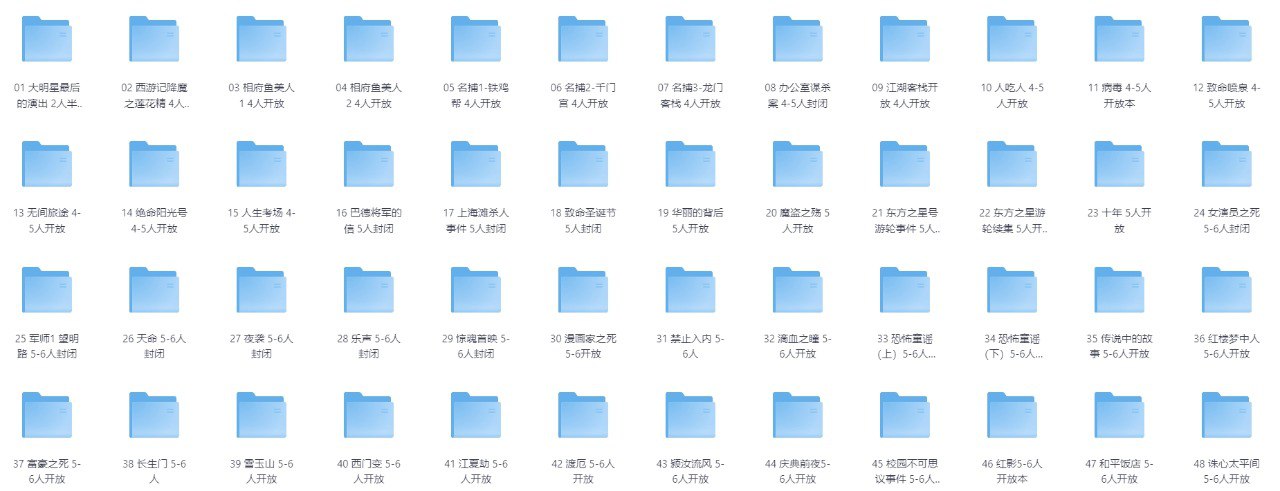 资源《2024热门【剧本杀100套】》的海报