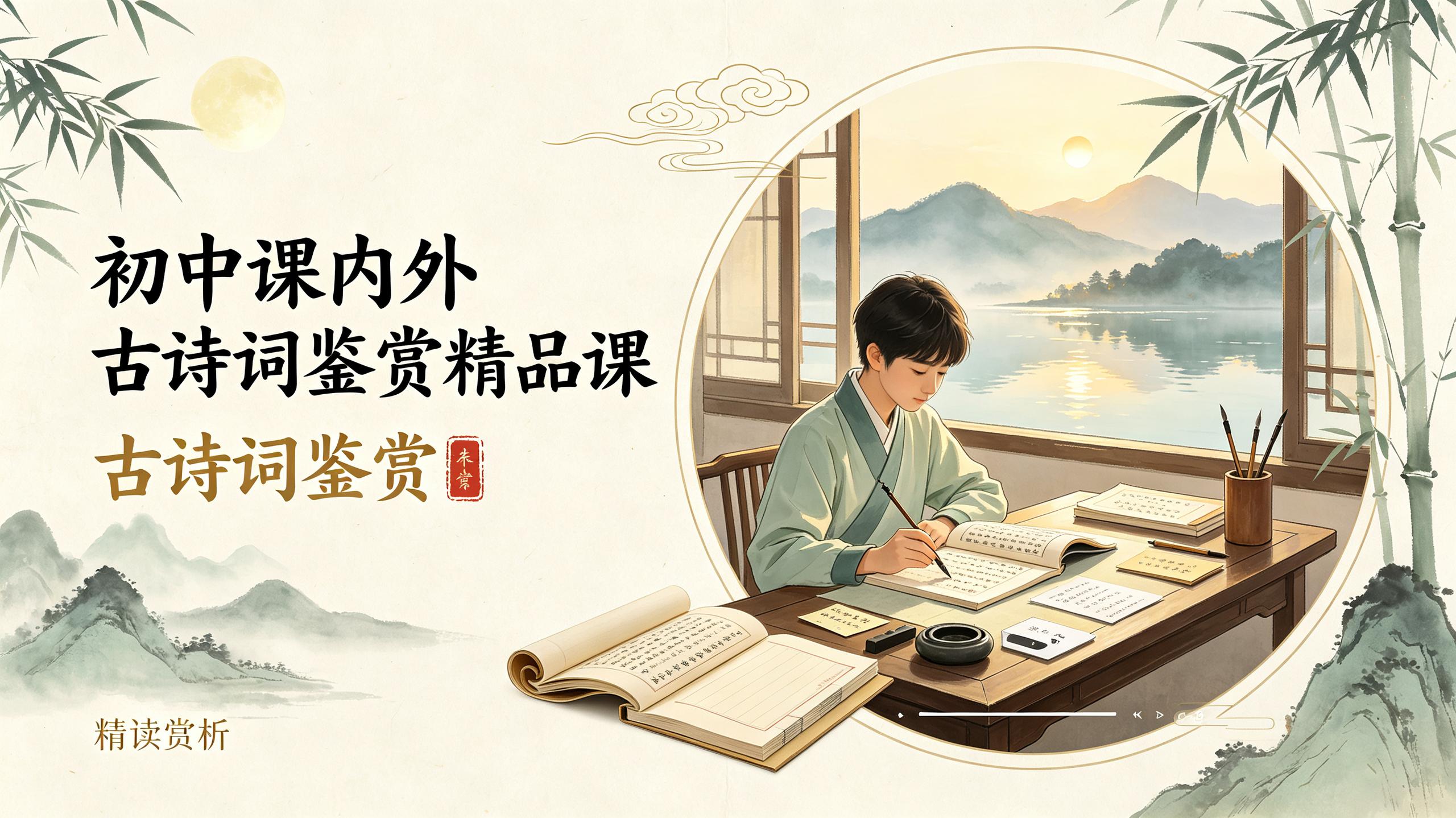 资源《初中课内外古诗词鉴赏精品课》的海报