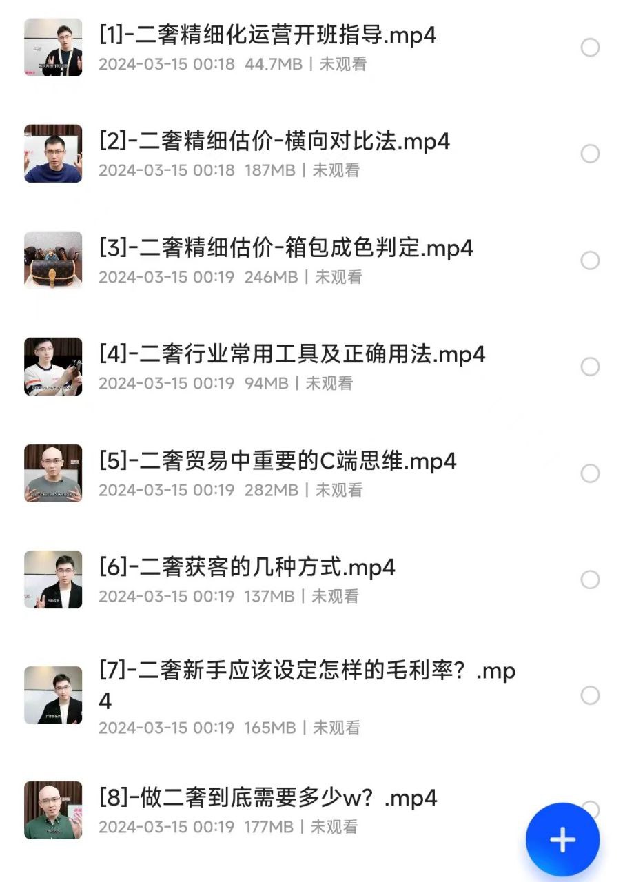资源《二手奢侈品精细运营课程（58节全）》的海报