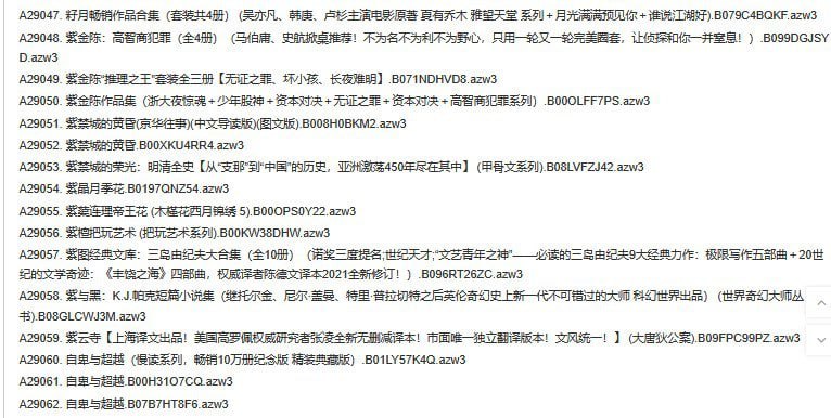 资源《《亚马逊原版电子书》上新 序号A29001--A29500 共500本[azw3]》的海报