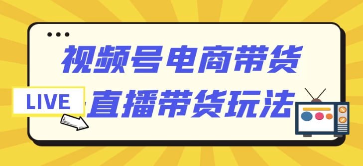 资源《视频号电商带货+直播带货玩法》的海报