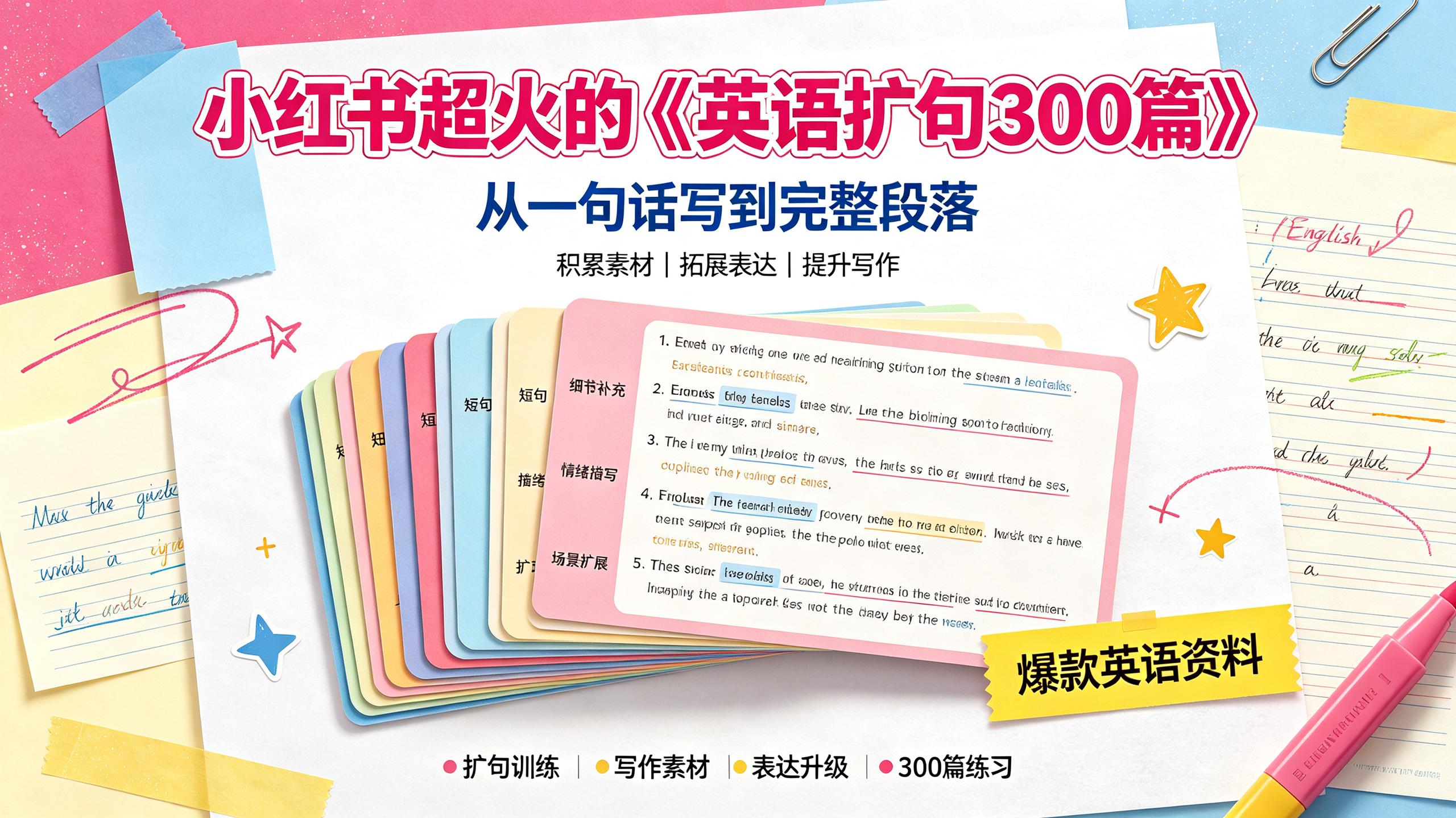资源《小红书超火的《英语扩句300篇》》的海报