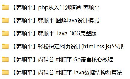 资源《韩顺平-旧版编程课程合集(PHP、Java、Go语言、数据结构与算法、设计模式、网页设计)》的海报