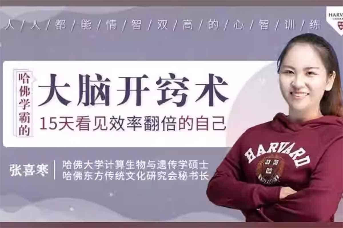 资源《哈佛学霸的大脑开窍术 15天看见效率翻倍的自己，让你大脑开窍的哈佛心智训练》的海报