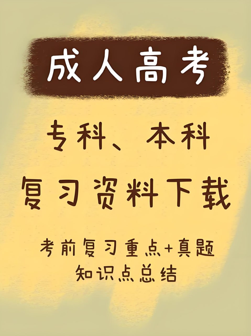 资源《2024年成人高考备考资料大放送》的海报