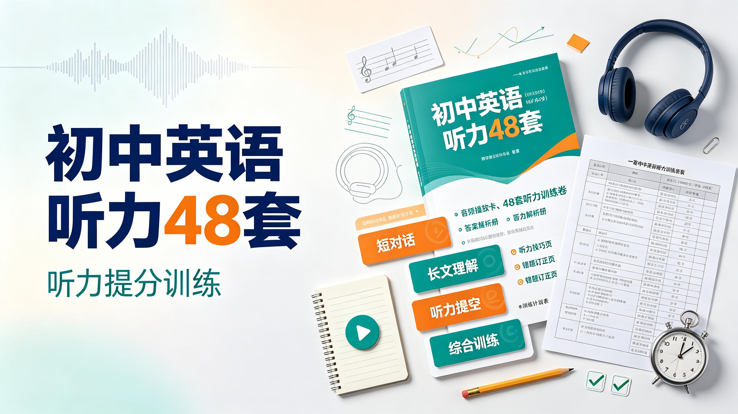 资源《一本初中英语听力48套》的海报