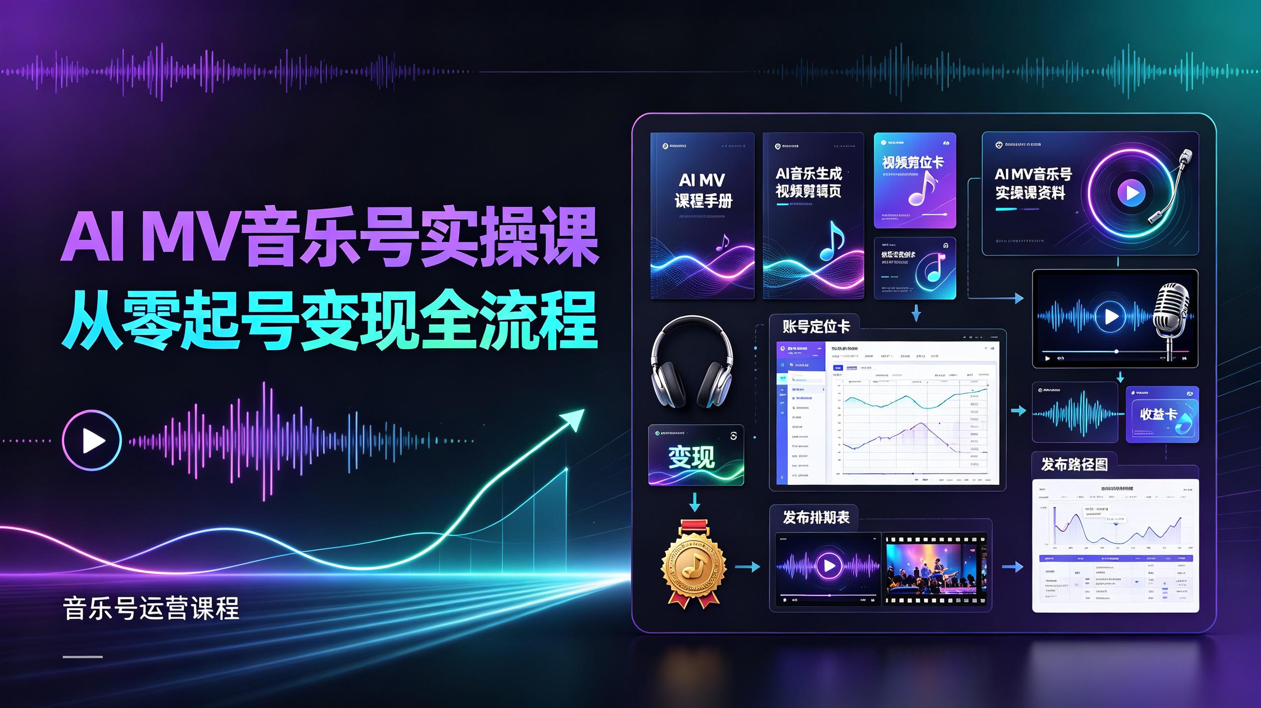 资源《AI MV音乐号实操课，从零起号变现全流程》的海报