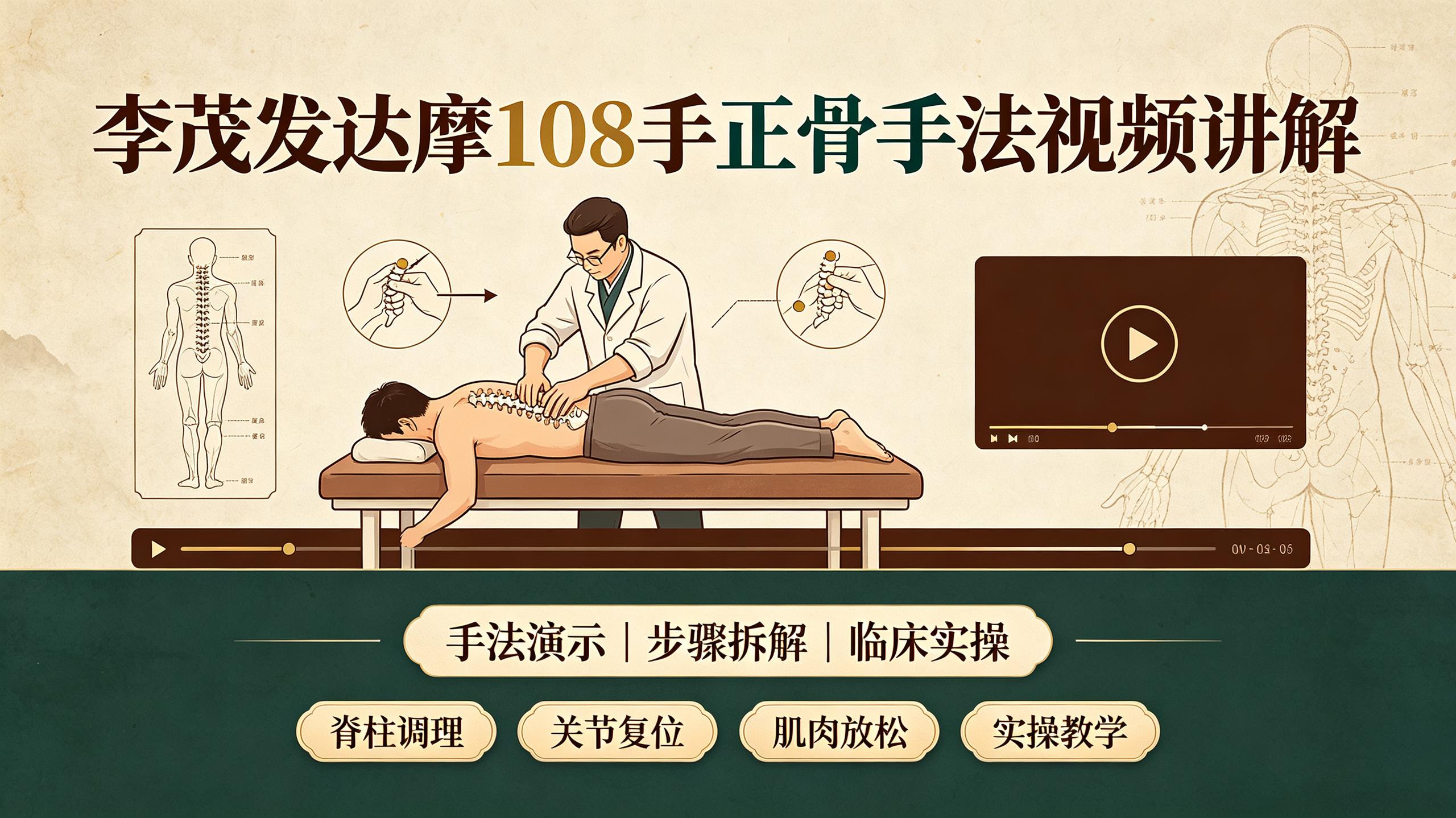 资源《李茂发达摩108手正骨手法视频讲解》的海报