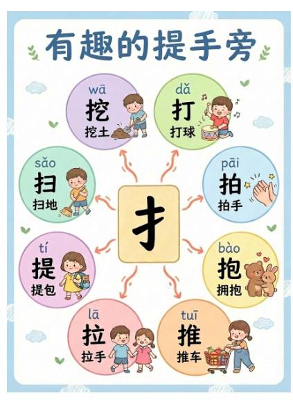 资源《小学必学识字偏旁合集(1-60)图版，收藏学习》的海报